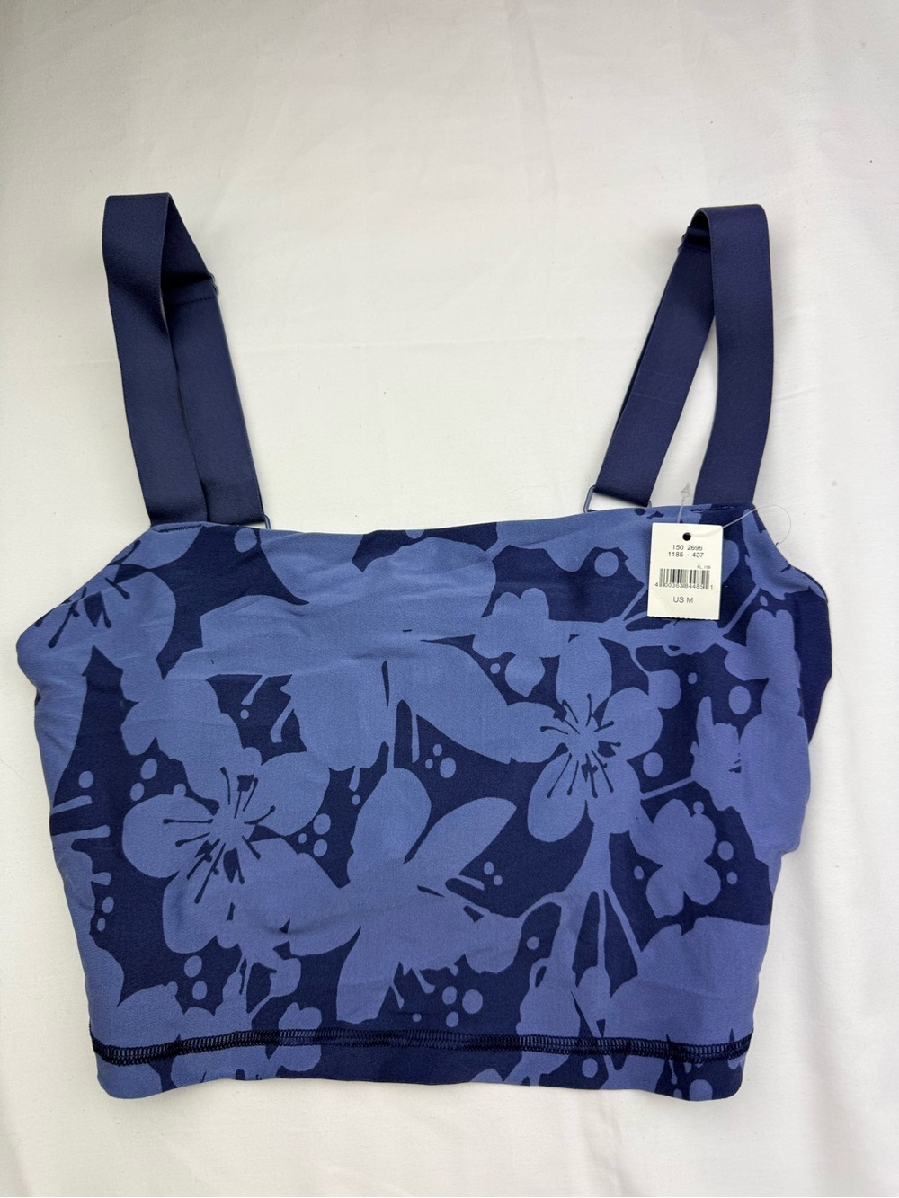 Offline by aerie Blue Floral Crop Tank Top with Wide Straps